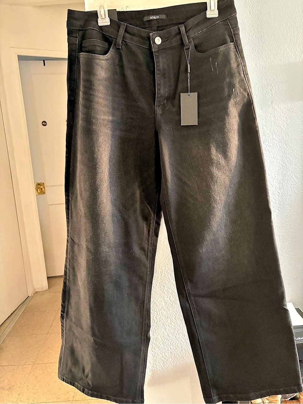onero Wide Leg Pants in Black Size 32 NWT